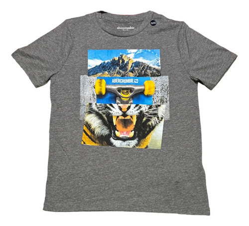 Remera Abercrombie Kids Niño Varón Comoda Moderna Logo