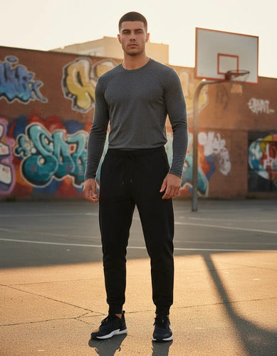 Pantalón Deportivo Abercrombie And Fitch Logo Negro Xl