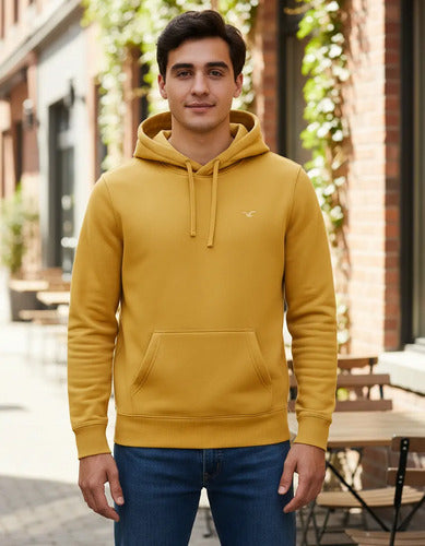 Canguro Hollister By Abercombie Liso Con Logo