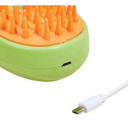 Peine Cepillo A Vapor 3 En 1 Perro Gato Cachorro Masaje Usb