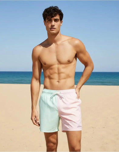 Short De Baño Hollister By Abercrombie Tres Colores Corto