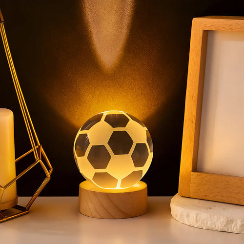 Lampara Veladora Bola Cristal Luz Led 3d Usb Galaxia Pelota