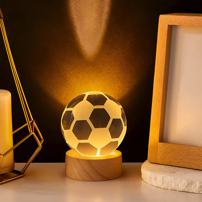 Lampara Veladora Bola Cristal Luz Led 3d Usb Galaxia Pelota