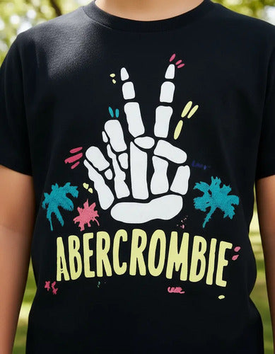 Remera Manga Corta Abercrombie Niño Kids Modelo