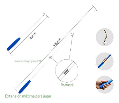 Pack 14 Juguete Para Gatos Gatitos Tunel Varita Interactivo Azul