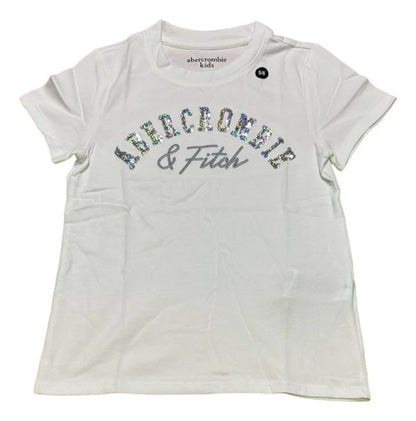 Remera Abercrombie Kids Nena Niña Nueva Moderna Blanco 5/6