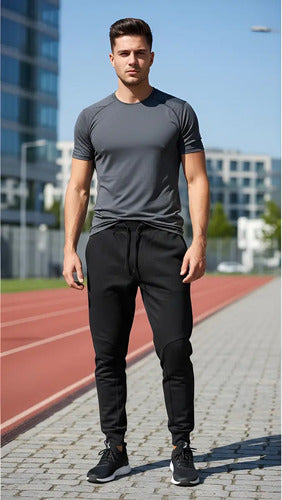 Pantalón Deportivo Abercrombie And Fitch Logo Negro Xl