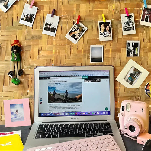 Pack 10 Marco De Foto Instax Colgante Cuerda Palillo Arcoíris