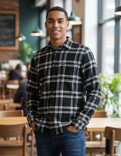 Camisa Hollister Franela Escosesa A Cuadros