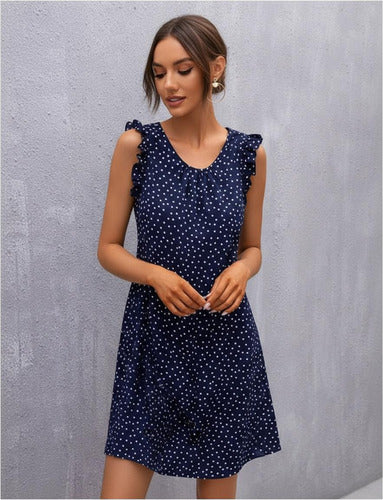 Vestido Shein Mujer Corto Lunares
