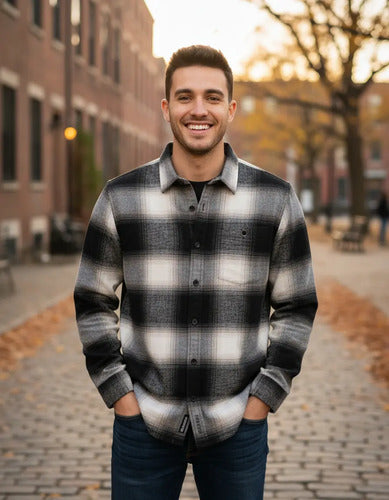 Camisa Hollister Franela Escosesa A Cuadros