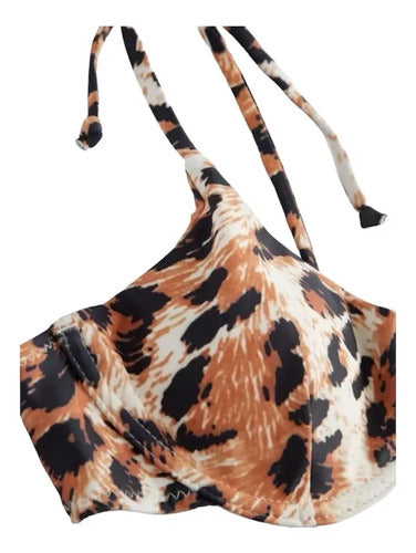 Malla Bikini Zaful Playa Baño Nueva 2 Piezas Animal Print