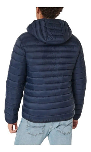 Campera De Abrigo Acolchonada Logo Hollister By Abercrombie Azul Oscuro Xl