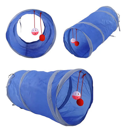 Pack 14 Juguete Para Gatos Gatitos Tunel Varita Interactivo Azul