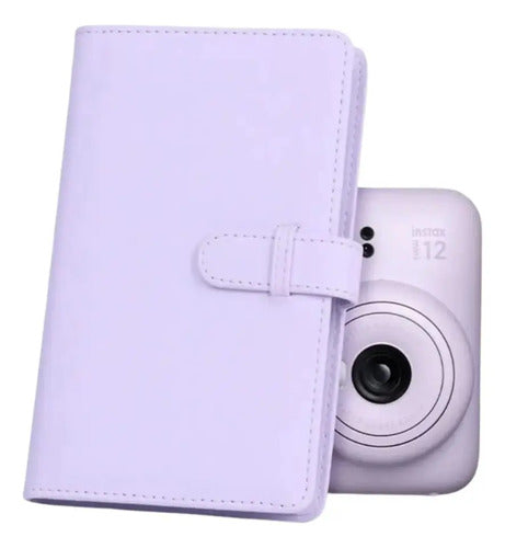 Álbum De Fotos Instantáneas Con Tapa Dura Para 108 Fotos Polaroid E Instax Mini Morado