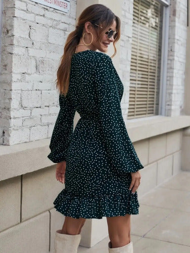 Vestido Shein Mujer Corto Lunares