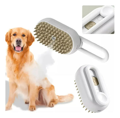 Peine Cepillo A Vapor 3 En 1 Perro Gato Cachorro Masaje Usb