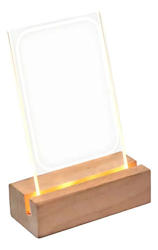 Portarretrato Luz Led Para Instax Fujifilm Beige Lisa