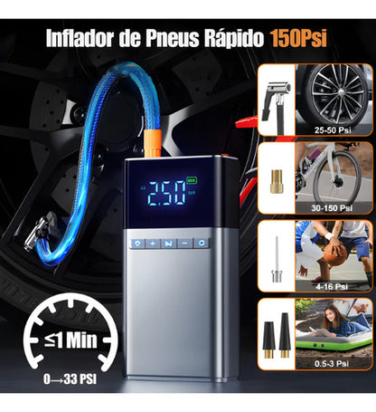 Arrancador Inflador Compresor Portatil Para Auto Moto