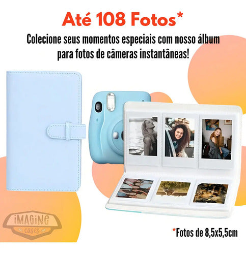 Álbum De Fotos Instantáneo Polaroid Instax Mini, 108 Fotos En Color Blanco