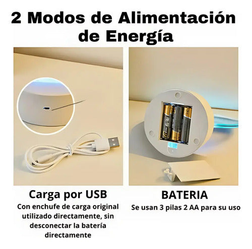 Lampara De Arena Movediza Luz Led 3d Escritorio Mesa