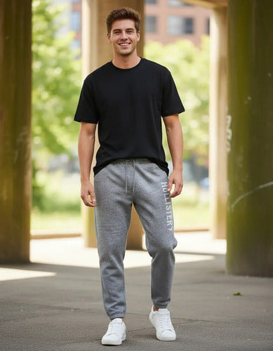 Pantalon Deportivo Hollister Logo Escrito Completo