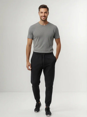 Pantalón Deportivo Abercrombie And Fitch Logo Negro Xl