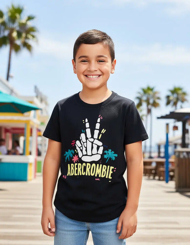 Remera Manga Corta Abercrombie Niño Kids Modelo