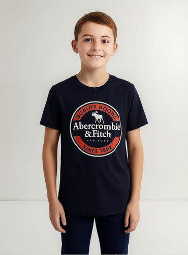 Remera Abercrombie Kids Niño Varón Comoda Moderna Logo