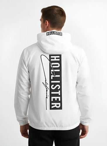 Campera Hollister By Abercrombie Tipo Rompeviento Blanco S