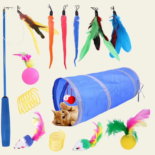 Pack de 14 juguetes con tunel