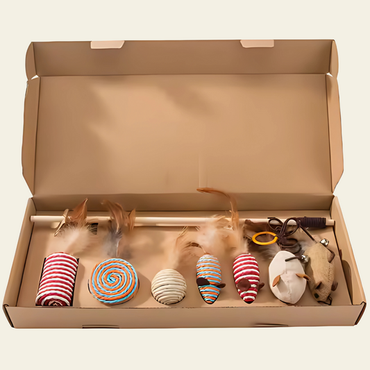 Set de 7 juguetes sisal para gato